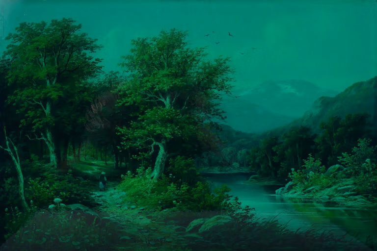 Unterwasserartige Naturlandschaft als atmosphärisches Bildmotiv für visuelle Konzeption und MORGEN Art Direction.